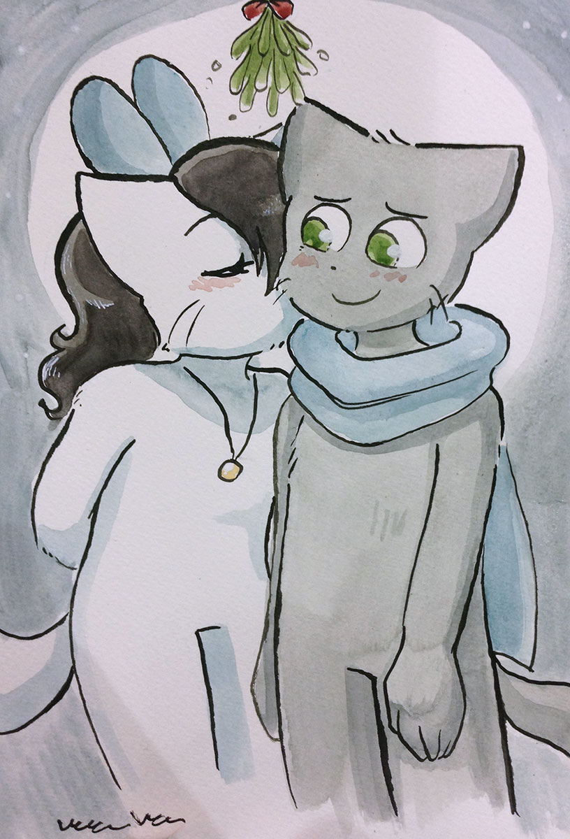 Candybooru image #7971, tagged with Mike MikexSandy Sandy Taeshi_(Artist) commission watercolor